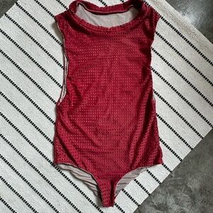Acacia Swimwear Cloud 9 One Piece Bodysuit in red